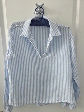 Saks 5th Ave. Linen Top M